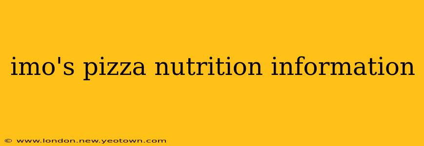 imo's pizza nutrition information