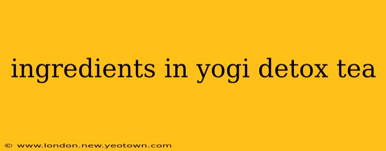 ingredients in yogi detox tea