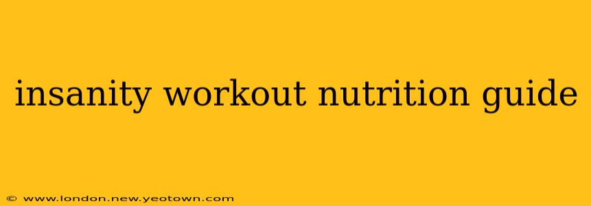 insanity workout nutrition guide