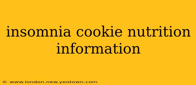 insomnia cookie nutrition information