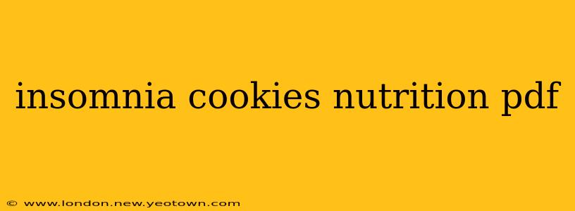 insomnia cookies nutrition pdf