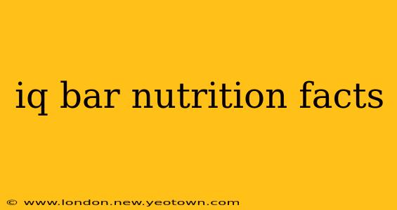 iq bar nutrition facts
