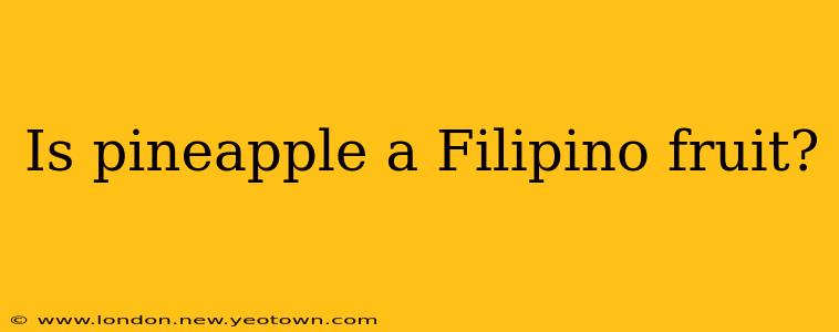 Is pineapple a Filipino fruit?