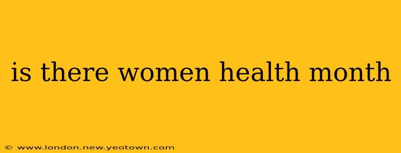 is there women health month