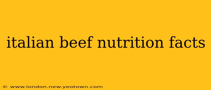 italian beef nutrition facts