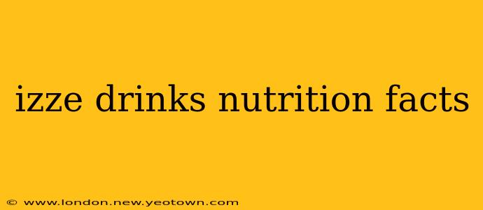 izze drinks nutrition facts