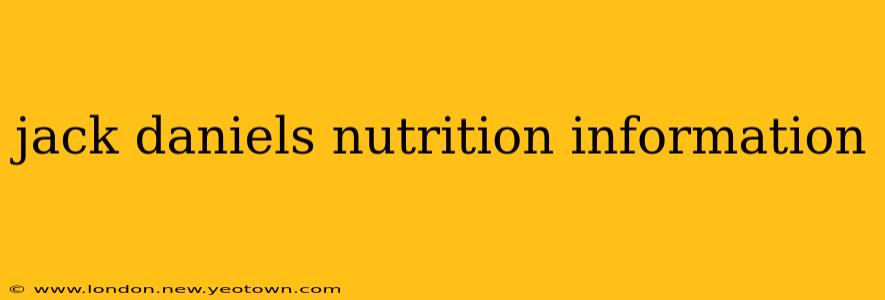 jack daniels nutrition information
