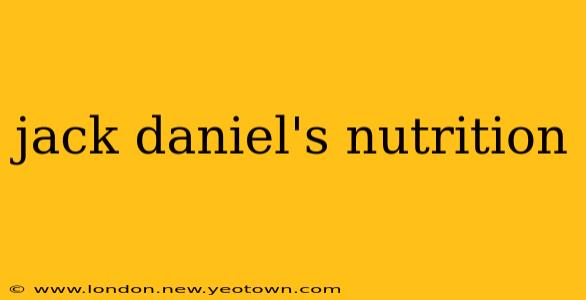 jack daniel's nutrition