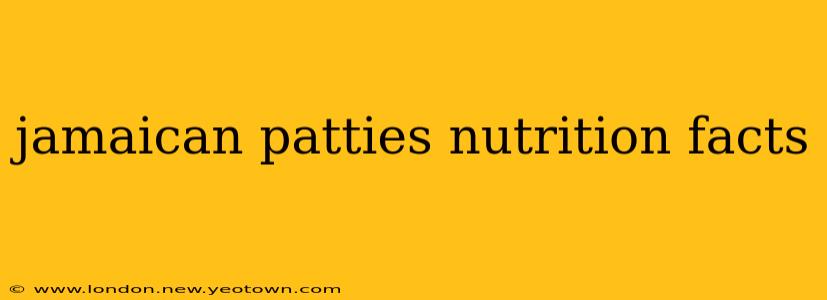 jamaican patties nutrition facts