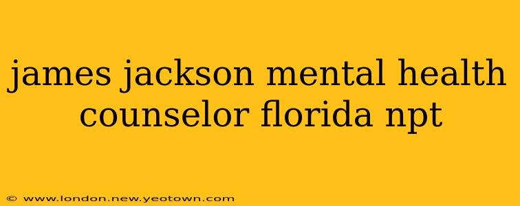 james jackson mental health counselor florida npt