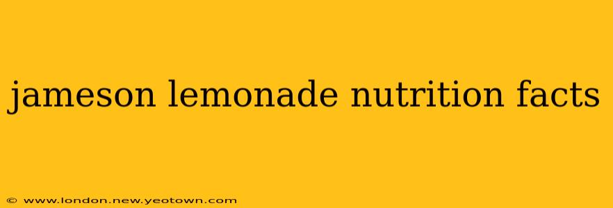 jameson lemonade nutrition facts