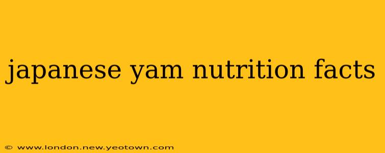 japanese yam nutrition facts