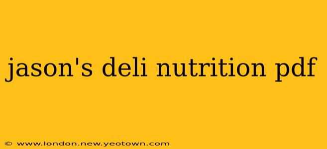 jason's deli nutrition pdf