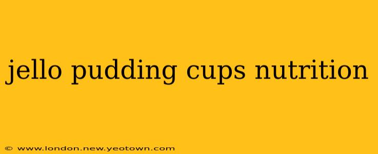 jello pudding cups nutrition