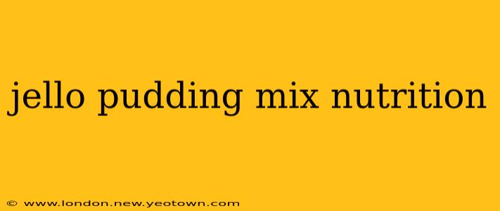 jello pudding mix nutrition