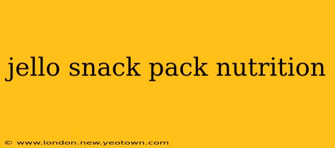jello snack pack nutrition