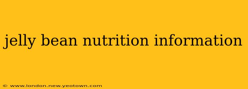 jelly bean nutrition information