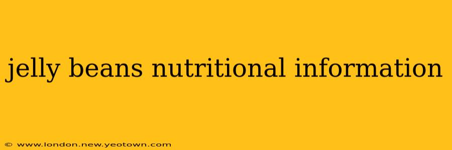 jelly beans nutritional information