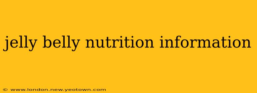 jelly belly nutrition information
