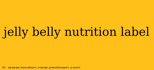 jelly belly nutrition label