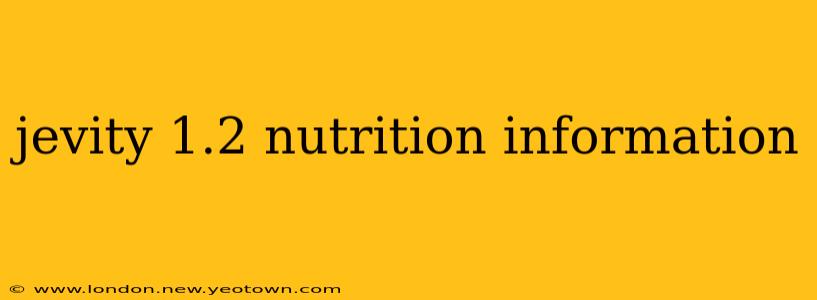 jevity 1.2 nutrition information