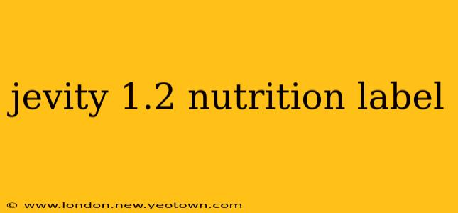 jevity 1.2 nutrition label