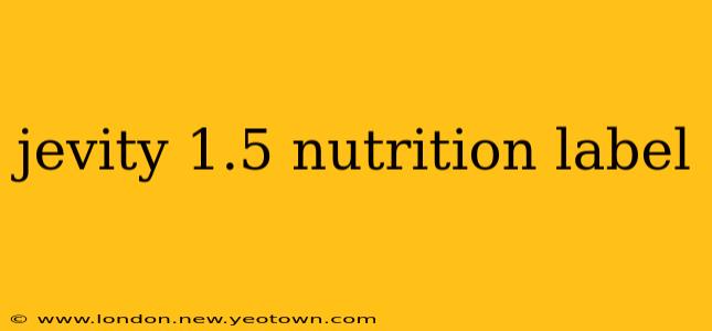 jevity 1.5 nutrition label