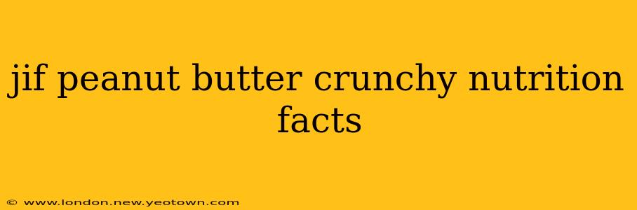 jif peanut butter crunchy nutrition facts