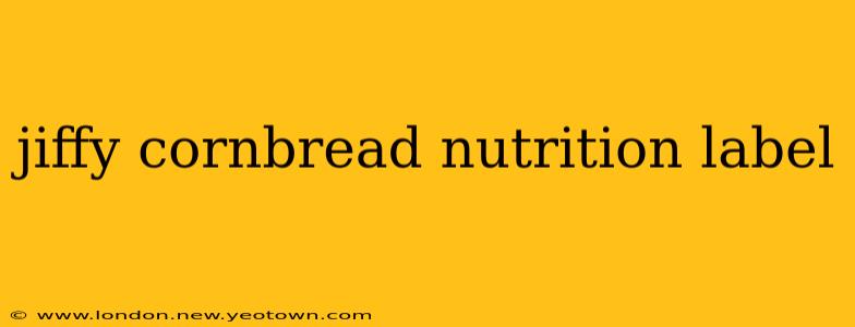 jiffy cornbread nutrition label