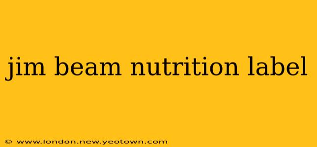 jim beam nutrition label