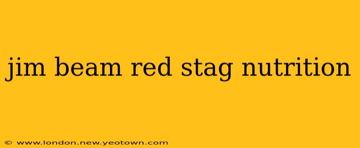 jim beam red stag nutrition