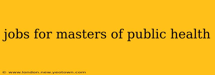 jobs for masters of public health