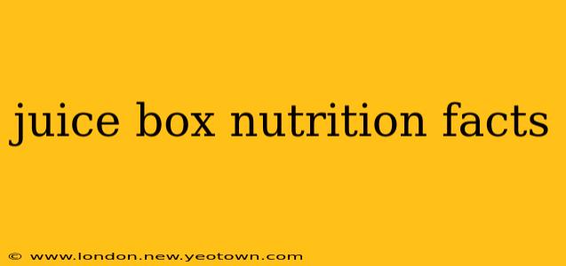 juice box nutrition facts