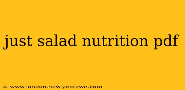 just salad nutrition pdf