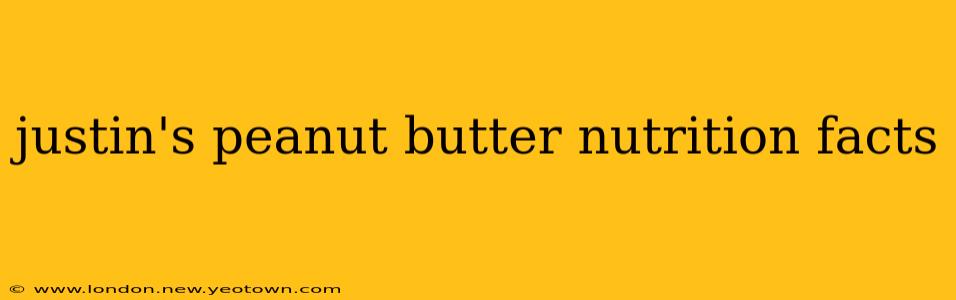 justin's peanut butter nutrition facts