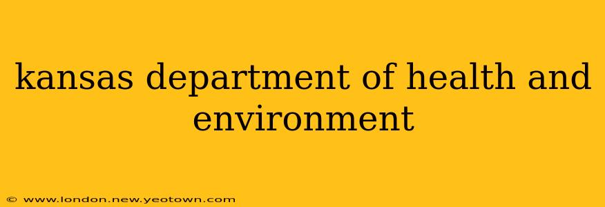 kansas department of health and environment