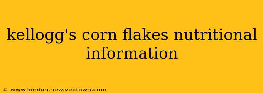 kellogg's corn flakes nutritional information