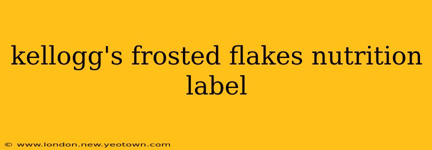 kellogg's frosted flakes nutrition label