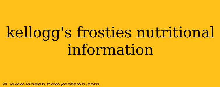 kellogg's frosties nutritional information