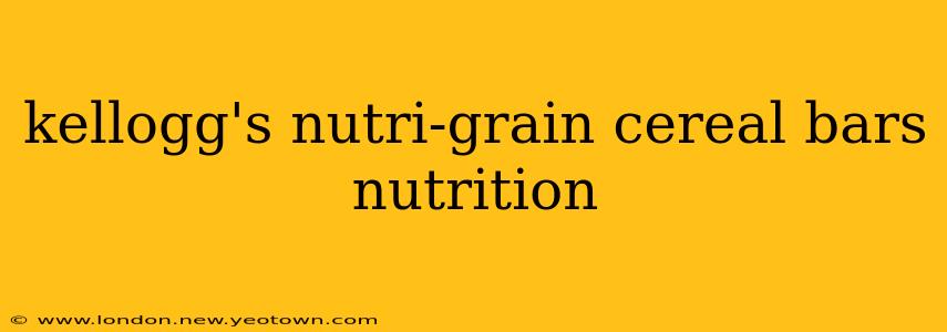 kellogg's nutri-grain cereal bars nutrition