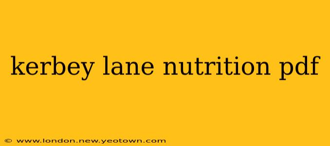 kerbey lane nutrition pdf