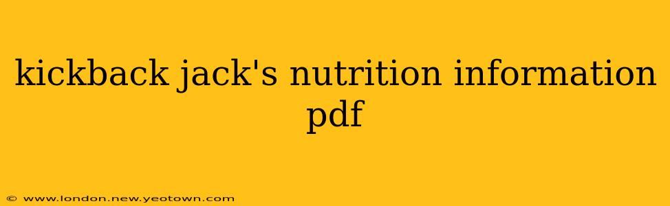 kickback jack's nutrition information pdf