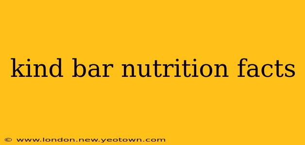kind bar nutrition facts