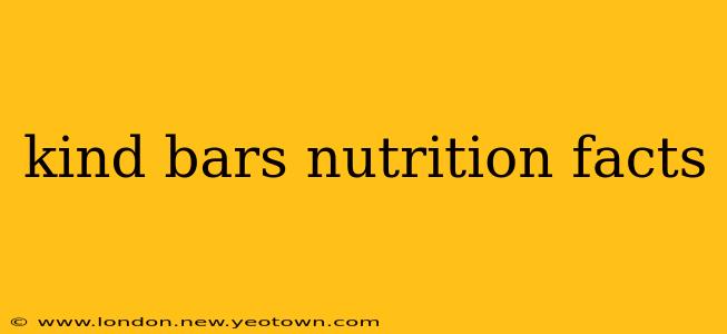 kind bars nutrition facts