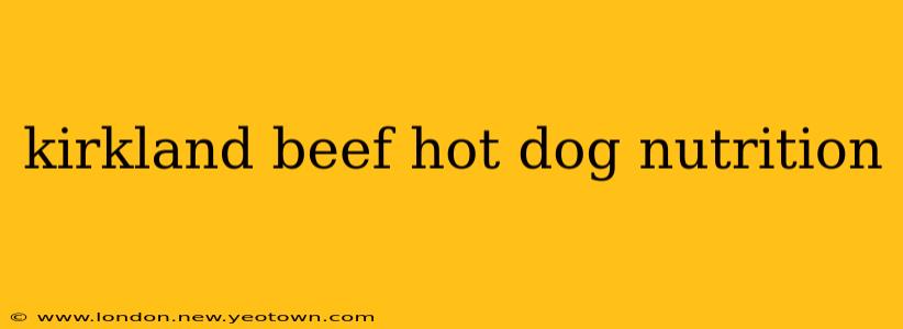 kirkland beef hot dog nutrition