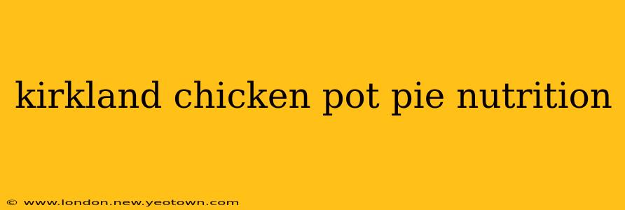 kirkland chicken pot pie nutrition