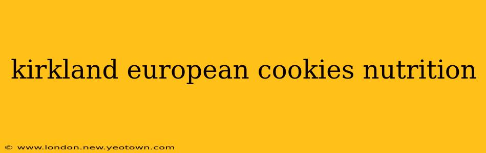 kirkland european cookies nutrition