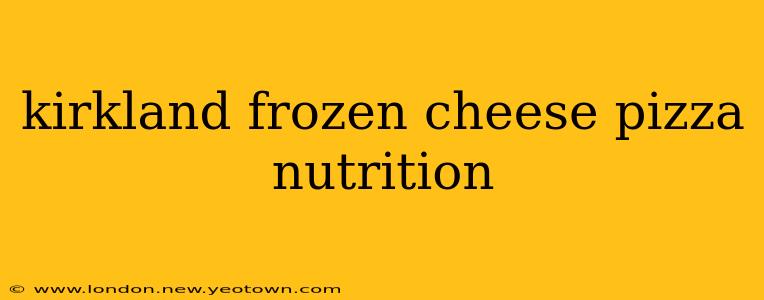 kirkland frozen cheese pizza nutrition