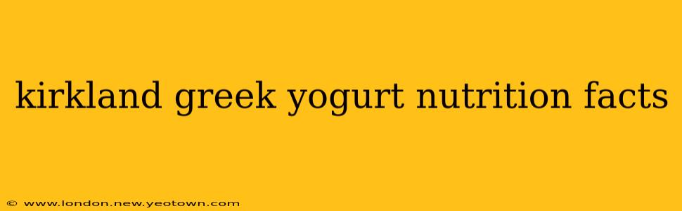 kirkland greek yogurt nutrition facts