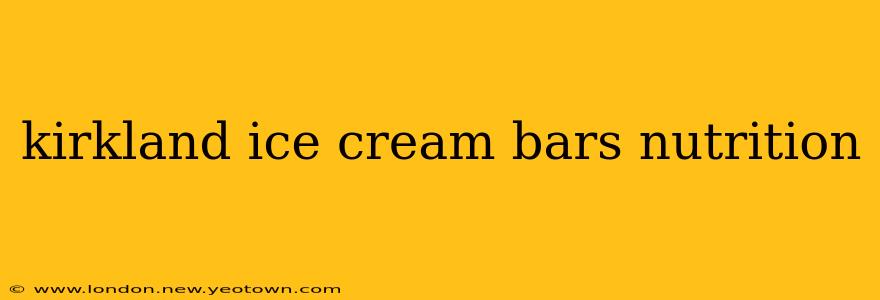 kirkland ice cream bars nutrition